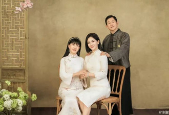 谢娜晒一家三口全家福：四十多年来第一次
