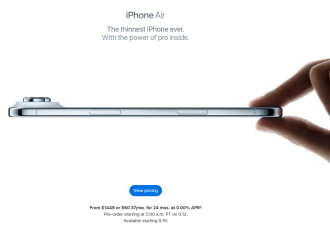 苹果全新iPhone Air发布: 史上最薄5.6mm! 加拿大售价$1449起
