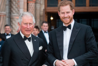 阔别20个月 英王查尔斯终于和哈利王子见面了