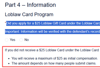 所有人领钱! 在Loblaws买过面包就可获赔最高$25! 无需凭证!