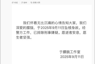 官方通报难掩阴谋论 别让于朦胧成为下一个乔任梁