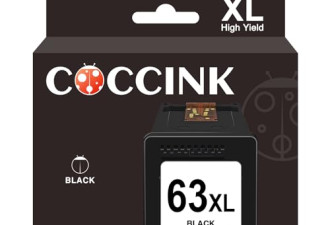 8.1 折, Coccink 63XL 黑色墨盒