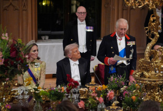 英王举行国宴 大赞川普 强调英美“最密切关系”