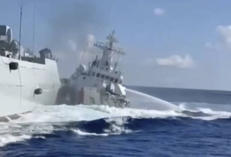 中国海警船撞上中国海军导弹驱逐舰
