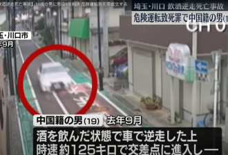 19岁中国男子日本醉驾超速逆线撞死人 被判监9年