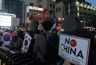 仇中越演越烈？首尔又反中游行 与中国女激烈口角