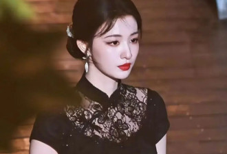 172大美女王楚然穿旗袍绝了！4套旗袍黑色冷艳粉色楚楚可怜，民国名媛感