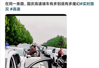 “大聪明”国庆错峰出行 被更多“大聪明”堵路上