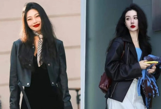 今年秋天火了一种穿法：皮衣+裙子，又美又飒，比你想象中更好看