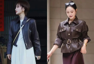今年秋天火了一种穿法：皮衣+裙子，又美又飒，比你想象中更好看