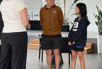 梅婷一家四口看网球，曾剑露大花臂面相好凶，12岁快快成妈妈翻版