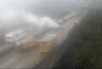 浓烟滚滚！大温一号高速重要大桥瘫了