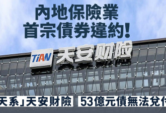 中国保险业爆首宗债券违约 天安财险债务无法兑付