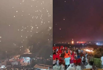 中国无人机天女散花般坠落 民众举椅仓皇逃命