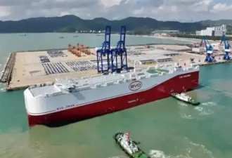 比亚迪“济南号”首航!满载6000余辆车出海新加坡