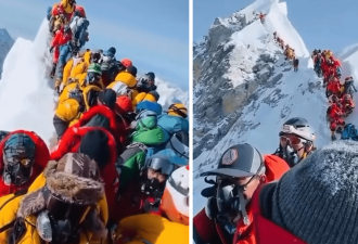珠峰暴雪困千人 1人1狗救出120人