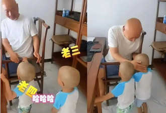 陈佩斯儿子一家6口游新疆 4孩儿1爹共用一张脸