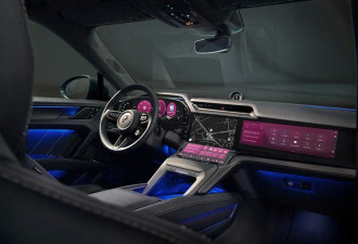 曲面屏上车 保时捷卡宴纯电版内饰设计曝光