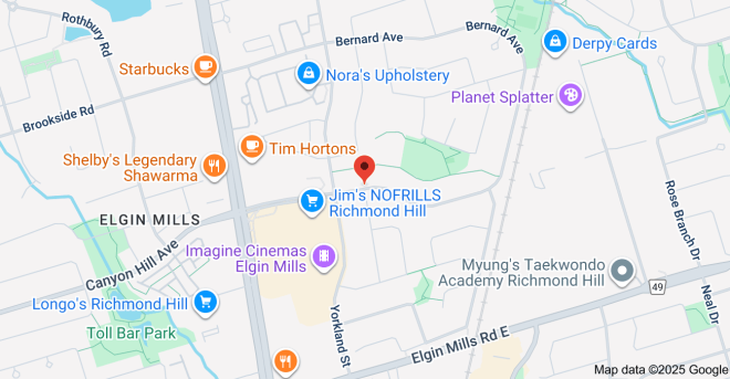 Map of Lorraine St & Bernard Ave, Richmond Hill, ON L4C 9Z5