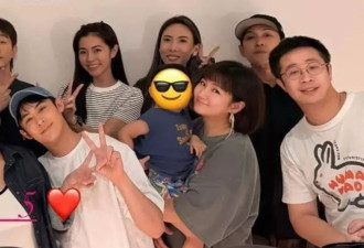 任家萱抱着儿子为友人庆生，男友露面变好看了