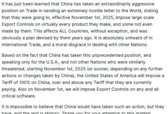 川普严重误判中国 “稀土困局”仅是表象