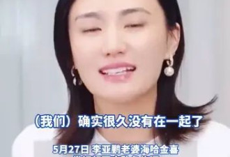 李亚鹏与海哈金喜宣布离婚,女方承认很久没一起了