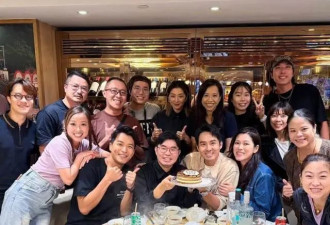 香港男星获众艺人庆生，刚结婚就被传不育....