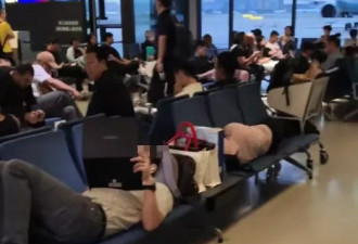 2名外国人在上海虹桥国际机场候机室躺卧，占用6个座位