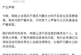 张慧贤发文向万鹏道歉 曾怒斥其是“小三”