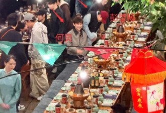 乌镇大佬聚餐:童谣素颜出众,黄磊孙莉夫妻敬酒