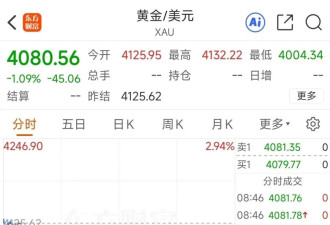 金价突然崩了！创12年来最大单日跌幅...