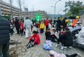 国产电动车撞向十堰重庆路小学 多学生和家长死伤