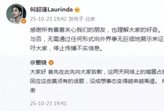 窦骁发文辟谣婚变传闻，何超莲甜称“我们感情稳定”