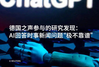 研究：AI聊天工具在新闻领域“极不靠谱”