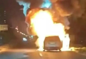 街头实拍:理想汽车行驶中突然起火 司机乘客急逃…