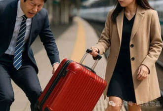 中国女行李箱猛撞日本男 她竟冷漠离开 后续演变成…