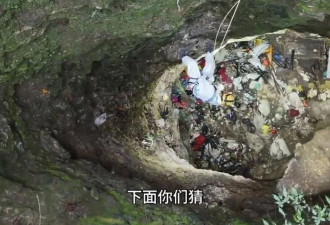 贵州溶洞惊现大量垃圾和死猪 还有老鼠在啃食