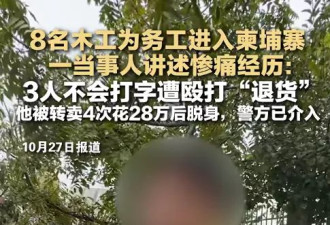 8人看到“招聘木工”信息后进入柬埔寨：3人不会打字遭殴打“退货”