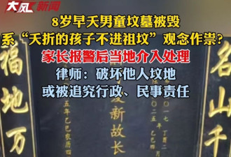 8岁早夭男童坟墓被毁，系“夭折的孩子不进祖坟”观念作祟？
