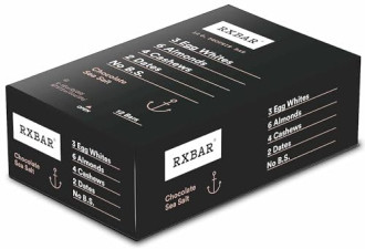 9 折, RXBAR 蛋白棒巧克力海盐 12x52 克（12 块装）