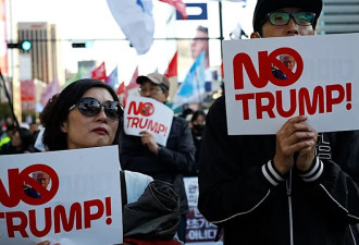 “不要川普！不要中国！”