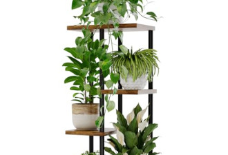 8.6 折，小型植物架室内金属植物架棕色植物架 4 层