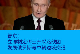 普京下令12月前制定稀土开采路线图