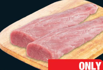 本周特价! 猪里脊$2.99! 橙汁$4.48! 香米$12.88! 香炸鱼柳$8!