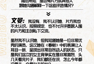 文晏称不认识白百何，回应王传君获奖质疑：戏份多少不影响评选