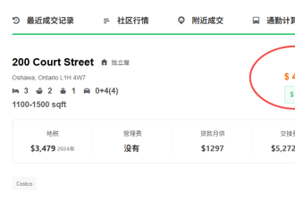 不到50万加元的独立屋挂牌出售：带热水浴缸距多伦多不远