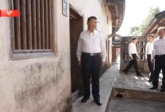 习近平向父亲的恩人铜像鞠躬 献花篮