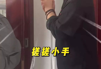62岁李连杰探班吴京，穿黑色T恤剪寸头精神十足