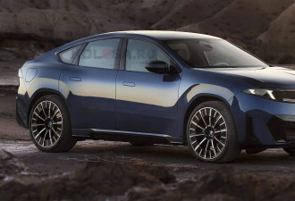 宝马第二款纯电轿跑 SUV iX4 渲染图首曝