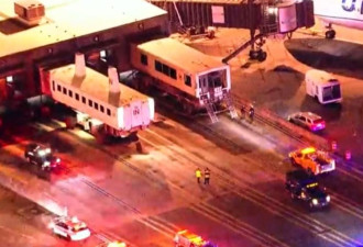 华盛顿机场接驳车“硬撞登机廊桥” 18伤送医